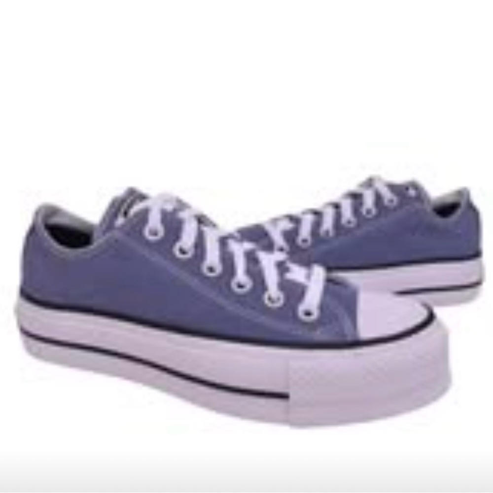 Converse All Star Women's Slate Lilac Platform Lo Lift Canvas Sneakers